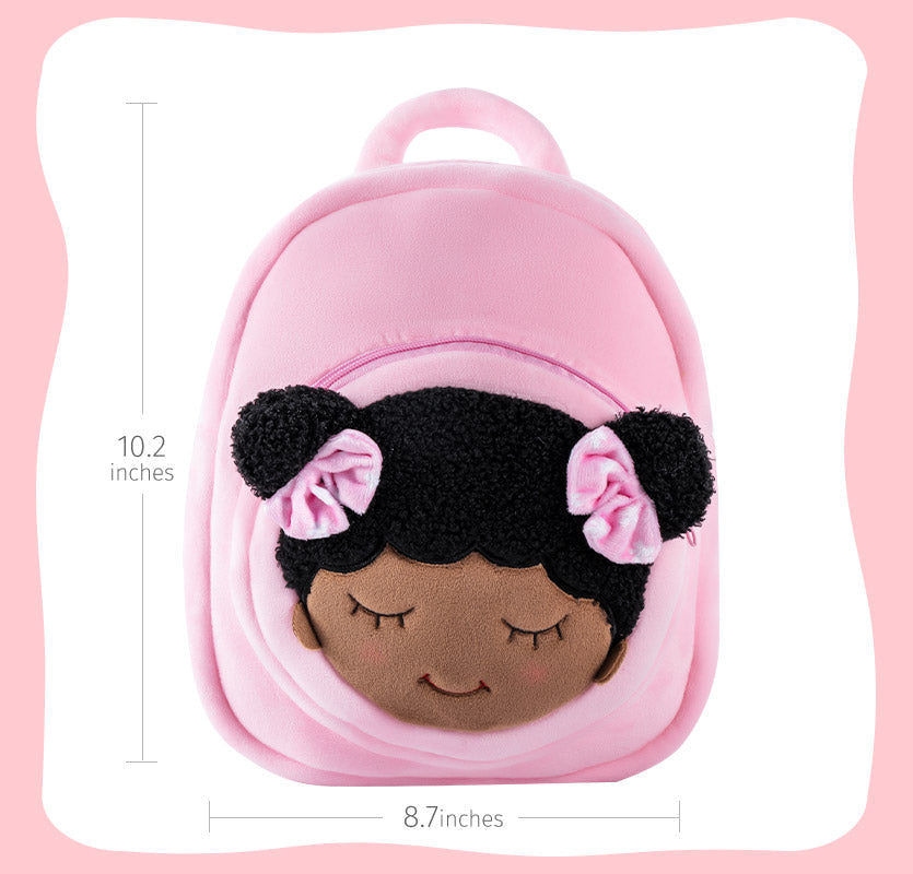 Teint Foncé Personnalisée Sac à Dos en Peluche Rose Dora