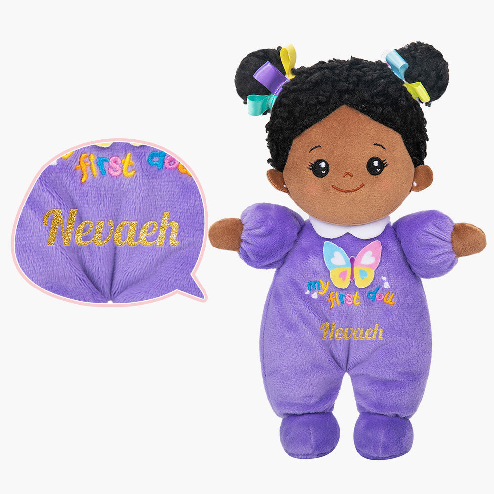 Mini Violet Teint Foncé Personnalisée Poupée en Peluche