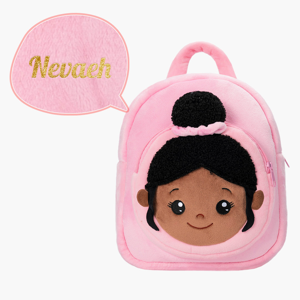 Teint Foncé Personnalisée Sac à Dos en Peluche Rose Nevaeh