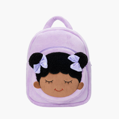 Teint Foncé Personnalisée Sac à Dos en Peluche Violet Dora