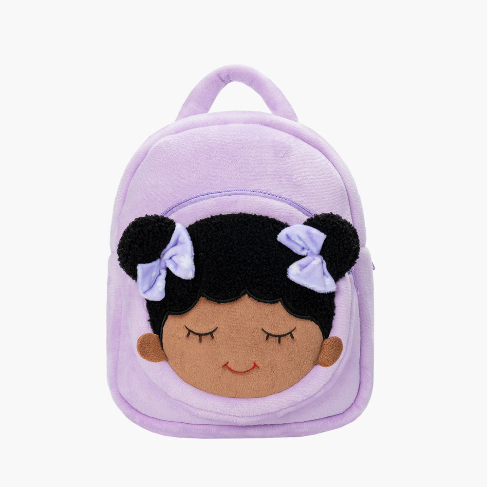 Teint Foncé Personnalisée Sac à Dos en Peluche Violet Dora