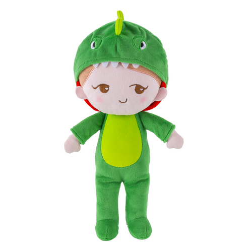 Personnalisée Poupée en Peluche avec Expression Coquine en Costume de Dinosaure