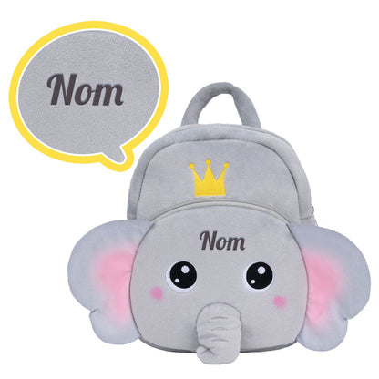 Personnalisée Sac à Dos en Peluche de Animal