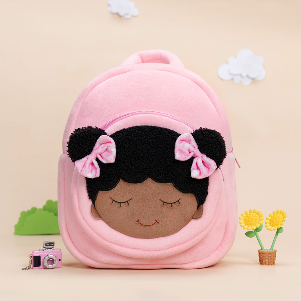 Teint Foncé Personnalisée Sac à Dos en Peluche Rose Dora