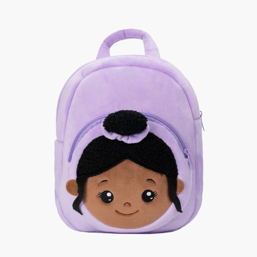 Teint Foncé Personnalisée Sac à Dos en Peluche Violet Nevaeh