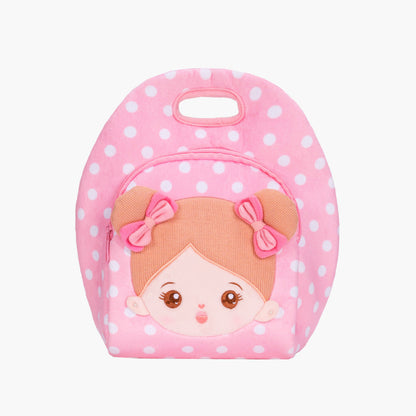 Personnalisés Rose Sac à Déjeuner en Peluche de Grand Capacité