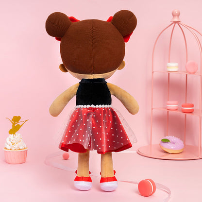 Personnalisée Poupée en Peluche avec Yeux Ouverts dans Teint Brun