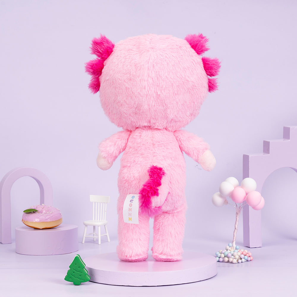 Personnalisée Poupée en Peluche avec Yeux Ouverts de Salamandre Géante Rose