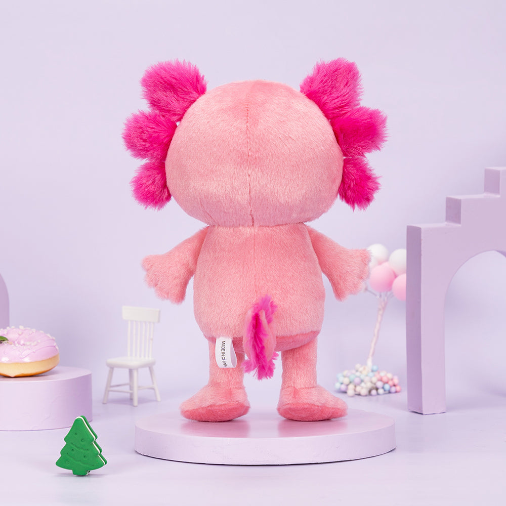 Personnalisée Poupée en Peluche avec Yeux Ouverts de Salamandre Géante Rose