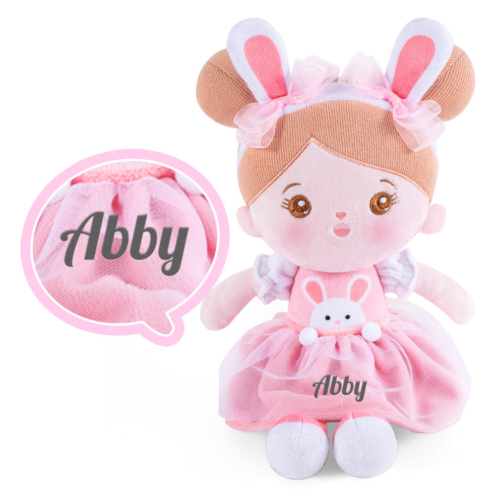Poupée en Peluche Personnalisée en Lapin Rose（Le Forfait est Plus Favorable）