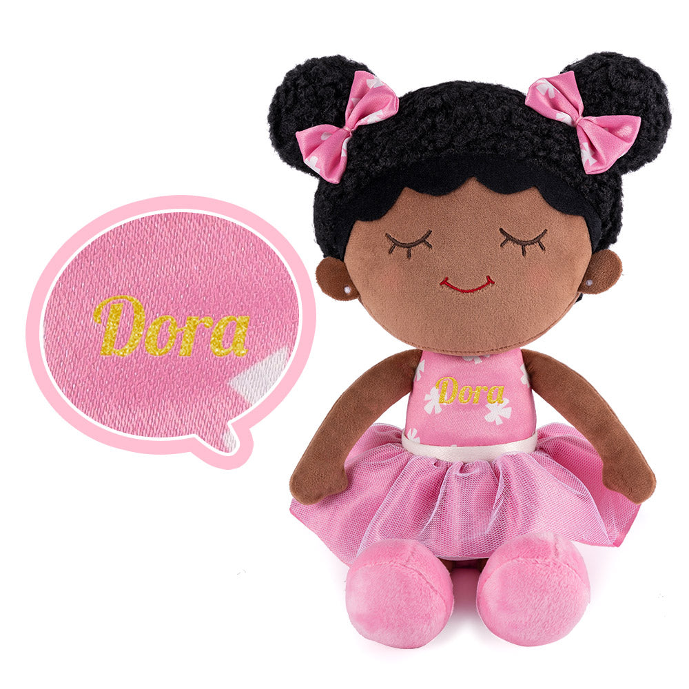 Poupée en Peluche Peau Foncée Personnalisée(Achetez-en 2 et Obtenez 15 % de Réduction)