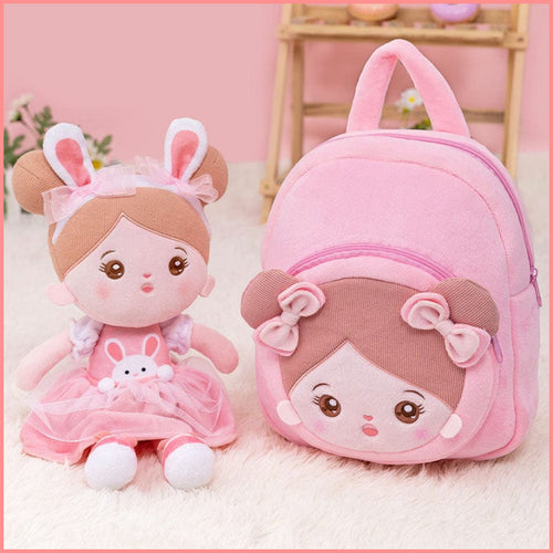 Poupée en Peluche Personnalisée en Lapin Rose（Le Forfait est Plus Favorable）