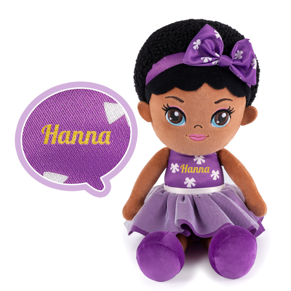 Poupée en Peluche Personnalisée Originale au Teint Foncé