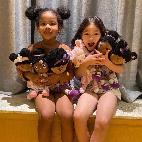 Poupée en Peluche Personnalisée Originale au Teint Foncé