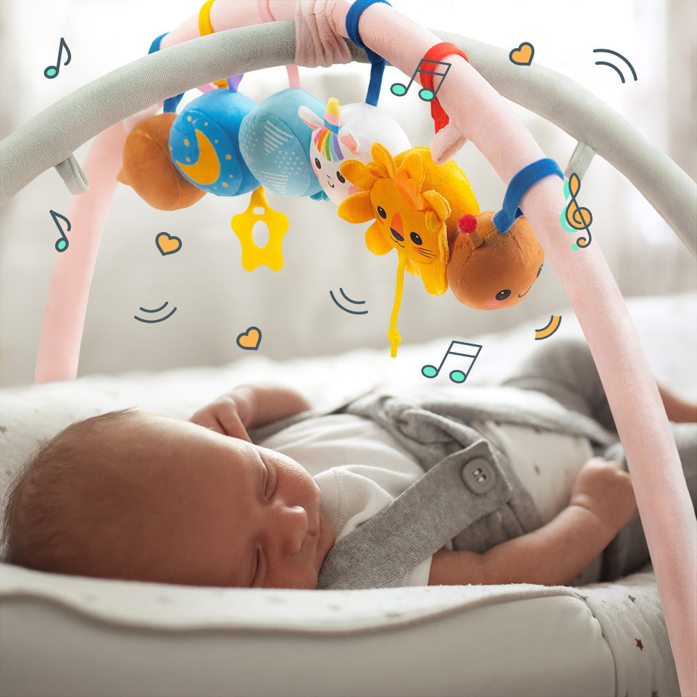 Jouets Apaisants Velcro d'activité en Peluche Caterpillar à Usage Multiple