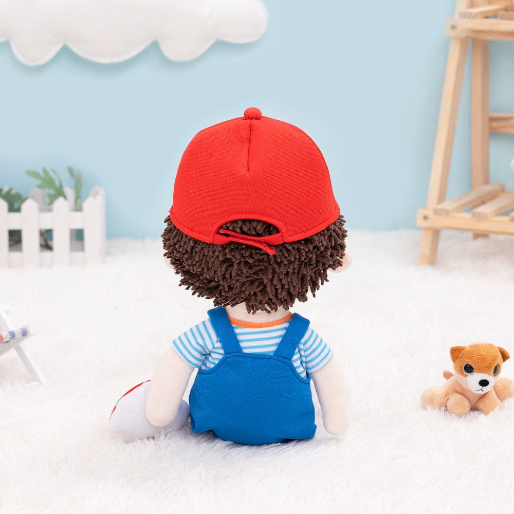 OUOZZZ Personalized Curly Hair & Freckle Face Boy Doll