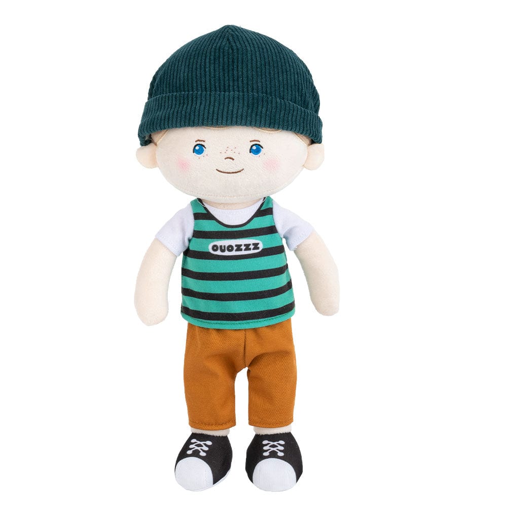 OUOZZZ Personalized Blue Eyes & Freckle Face Boy Doll