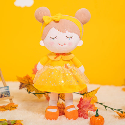 Iris Personnalisée Poupée en Peluche en Robe Jaune
