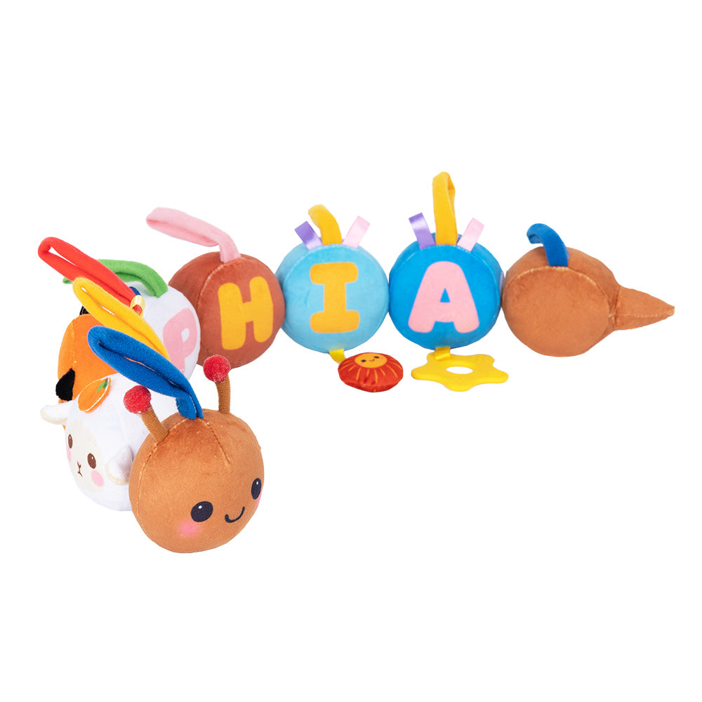 Jouets Apaisants Velcro d'activité en Peluche Caterpillar à Usage Multiple
